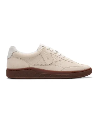 Pantofi sport din piele intoarsa cu sireturi, Alb fildes