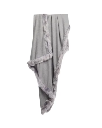 Eșarfă dama,  100% lână de alpaca, gri, 180cm