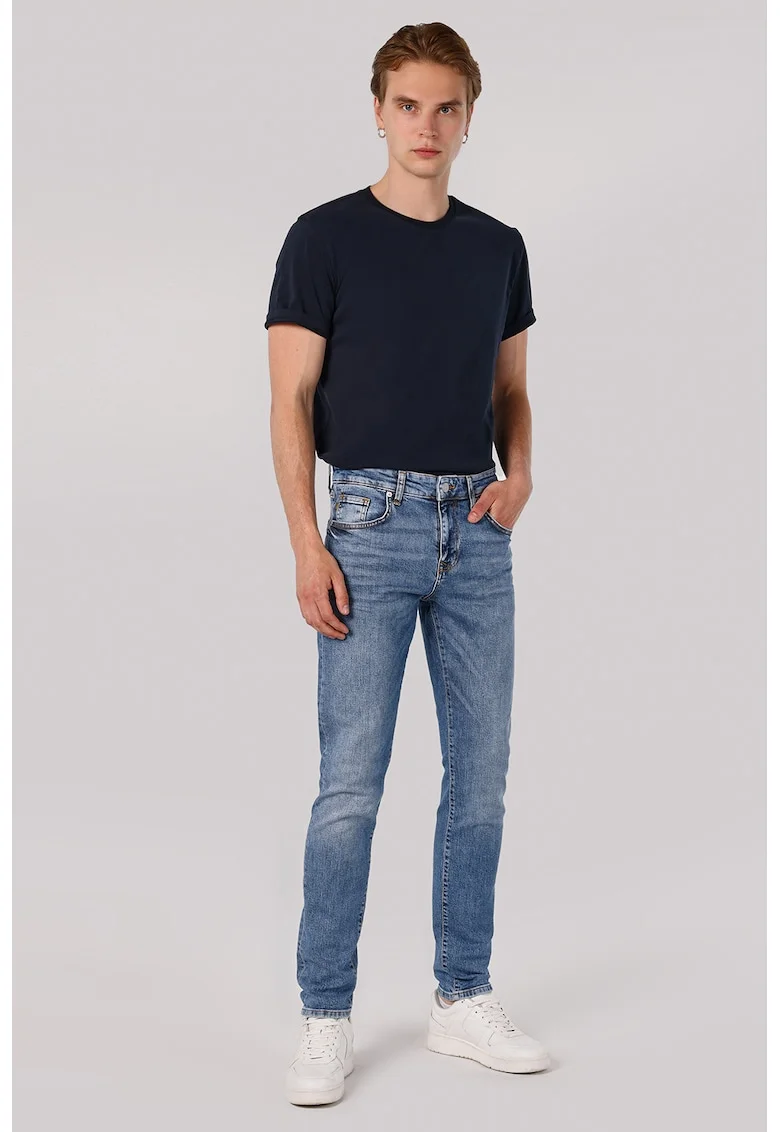 Blugi slim fit cu 5 buzunare, Albastru deschis