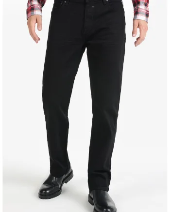 Blugi cu talie joasa si 5 buzunare, Negru