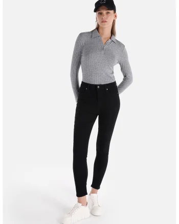 Blugi slim fit Diana, Negru