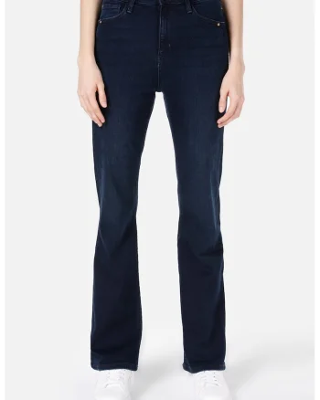 Blugi regular fit cu talie inalta, Bleumarin