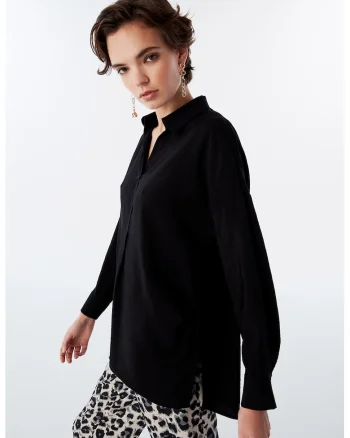 Bluza-tunica lejera, Negru
