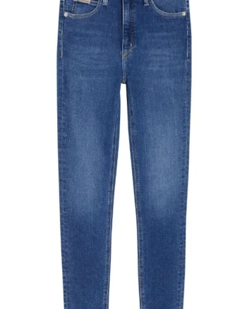 Blugi super skinny cu talie inalta,