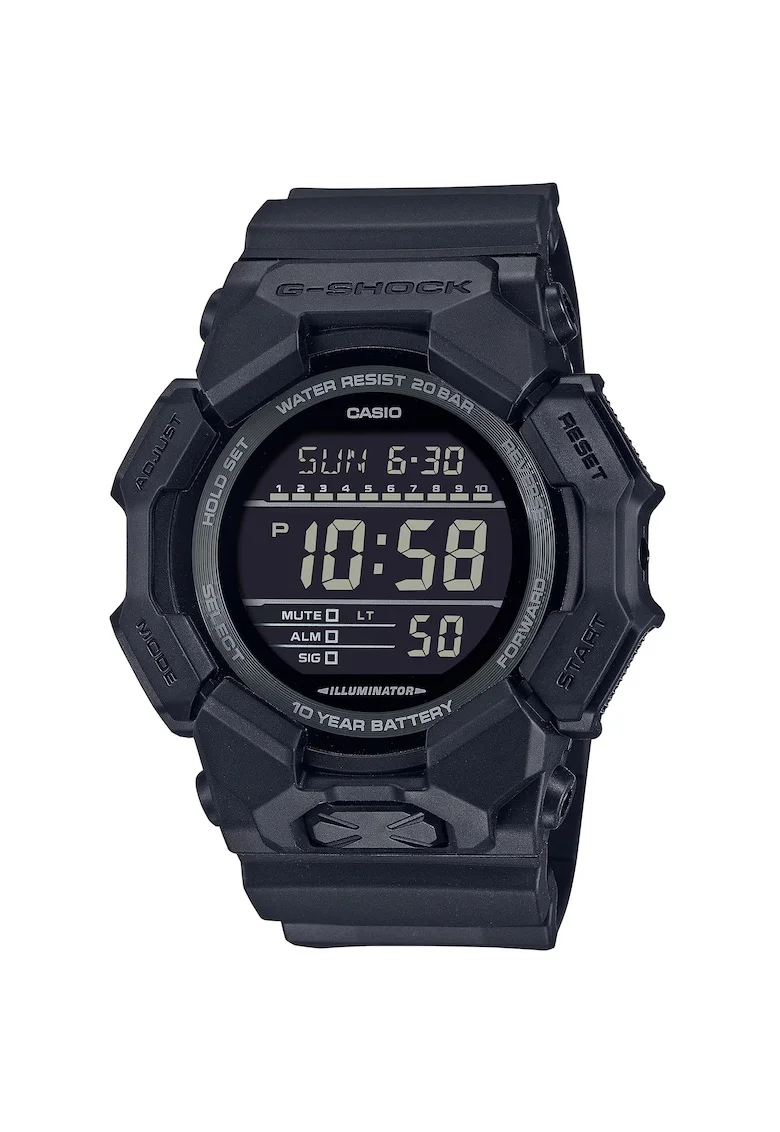 Ceas G-SHOCK GD-010-1A1ER, negru, 51mm, rezistent la apa 200m, curea din cauciuc