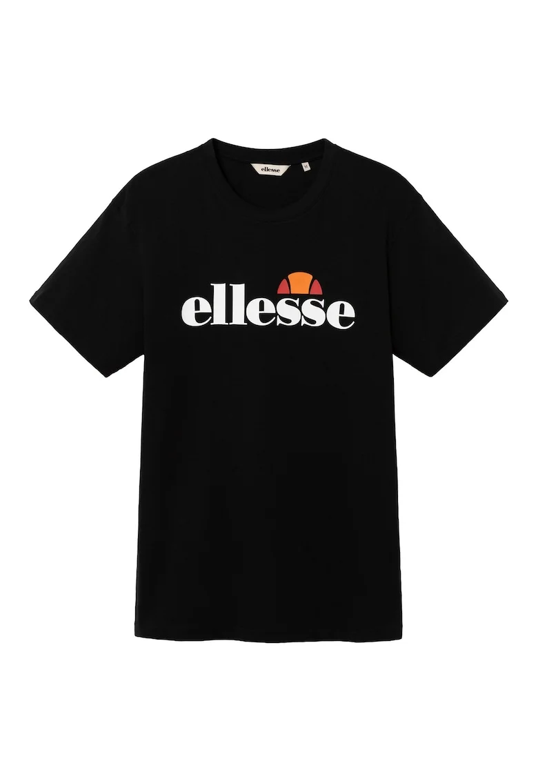 Tricou cu decolteu la baza gatului si imprimeu logo Prado
