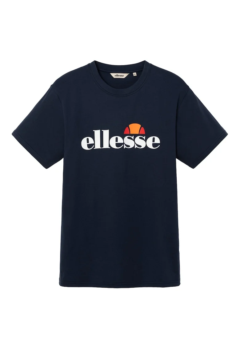Tricou cu decolteu la baza gatului si imprimeu logo Prado