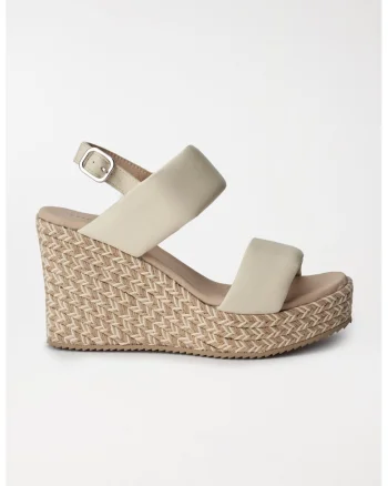 Sandale din piele cu talpa wedge
