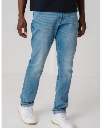 Blugi skinny, Albastru deschis melange