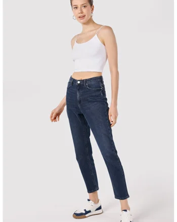 Pantaloni De Dama Gri Mom Fit 896 MARIA