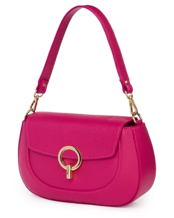 Geanta dama din piele naturala Rosalia fucsia