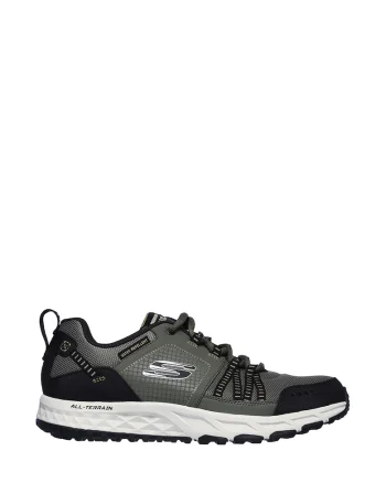 Pantofi sport cu insertii de piele Escape Plan, Maro taupe/Negru21`3, Negru/Maro taupe