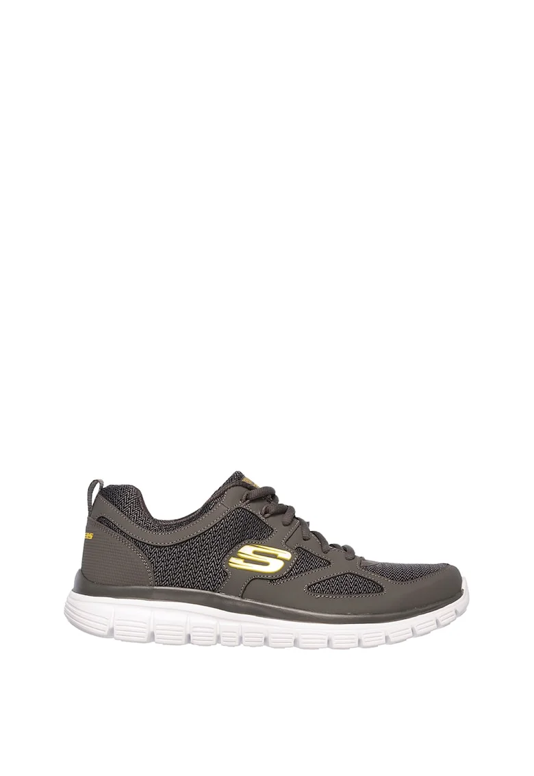 Pantofi sport cu garnitura de piele Burns Agoura, Gri inchis