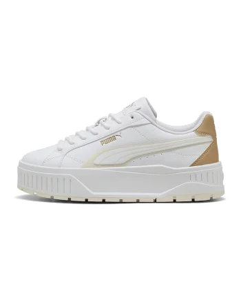 Pantofi sport de piele ecologica cu logo, Alb/Bej