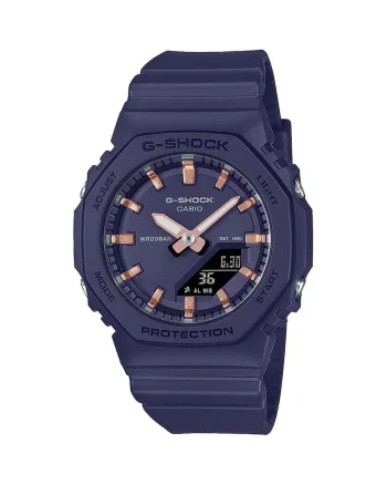 Ceas cronograf rotund G-Shock, Bleu