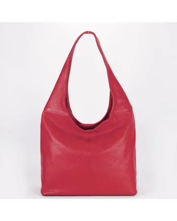 Geanta rosie din piele naturala 8924 127 17666, Rosu