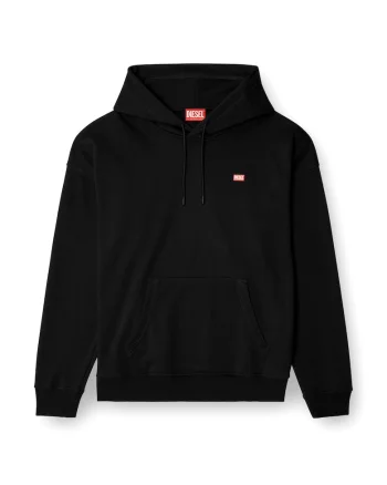Hanorac din amestec de bumbac cu buzunare kangaroo, Negru