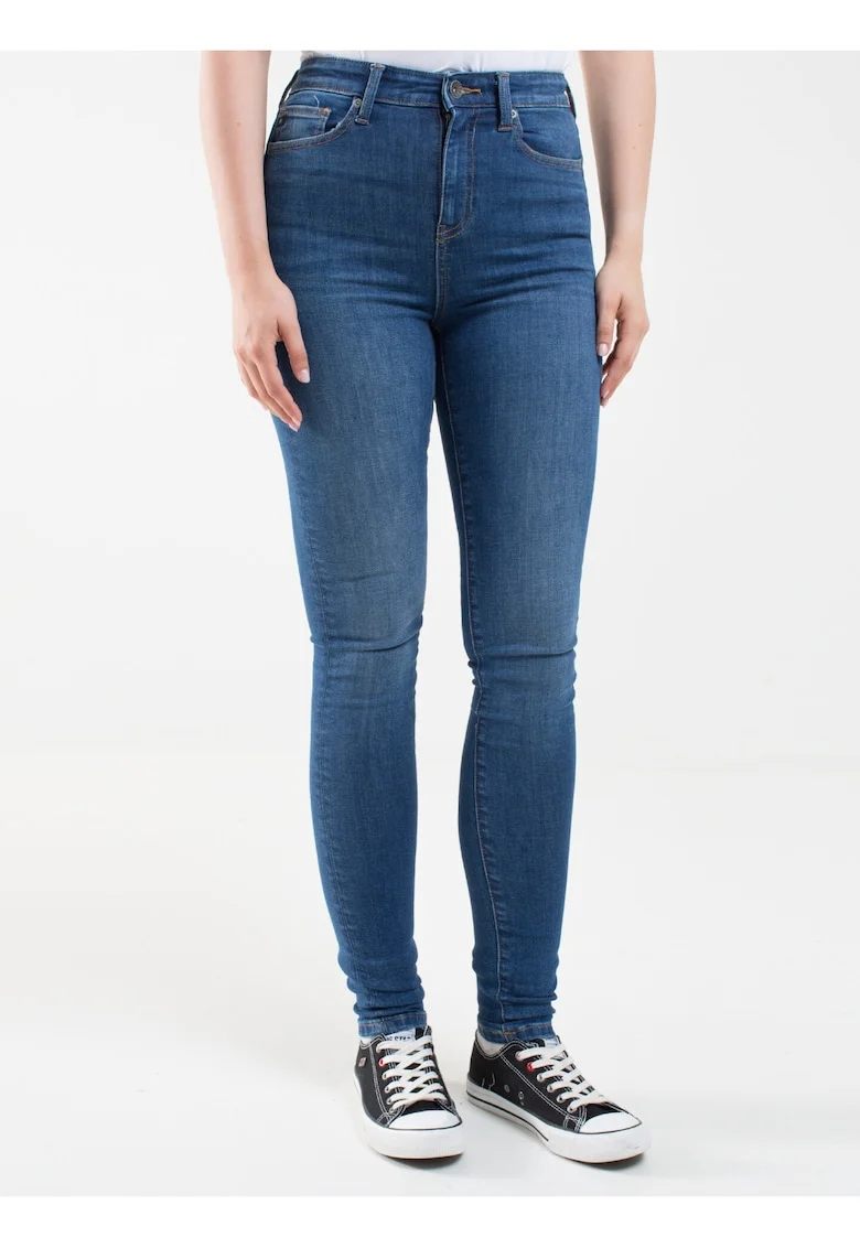 Blugi skinny cu talie inalta Clarisa 365