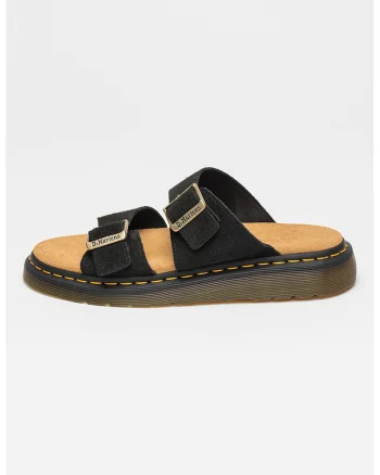 Papuci unisex de piele intoarsa cu catarama Josef, Galben