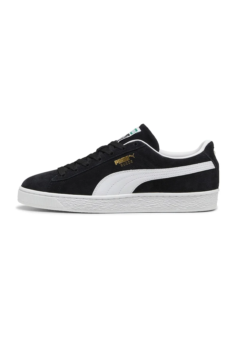 Pantofi sport Classic de piele intoarsa cu garnituri de piele ecologica, Alb/Negru