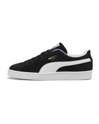 Pantofi sport Classic de piele intoarsa cu garnituri de piele ecologica, Alb/Negru