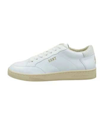 Pantofi sport low-cut de piele Prepus, Alb optic