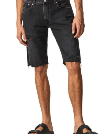 Blugi scurti regular fit Stanley Destroy, 29