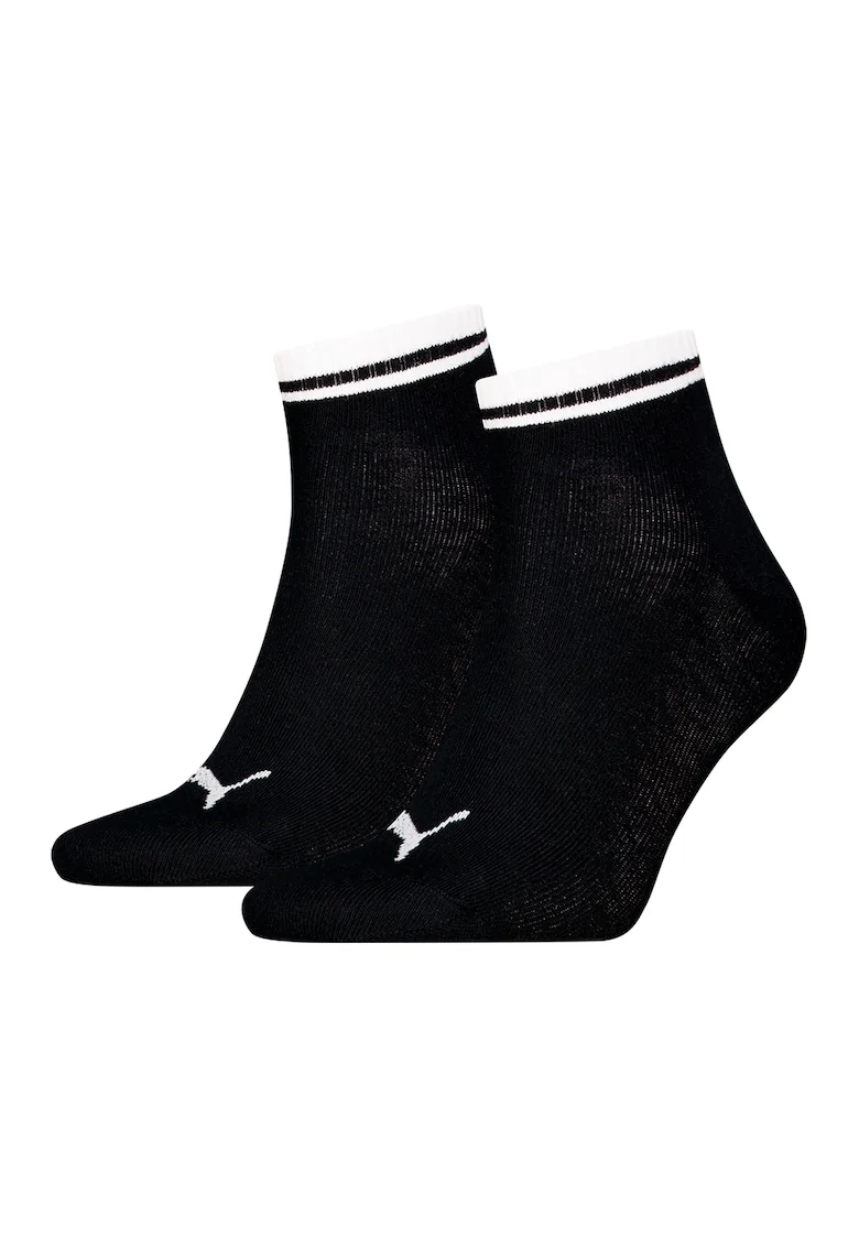 Set de sosete scurte unisex - 2 perechi, Negru/Alb optic