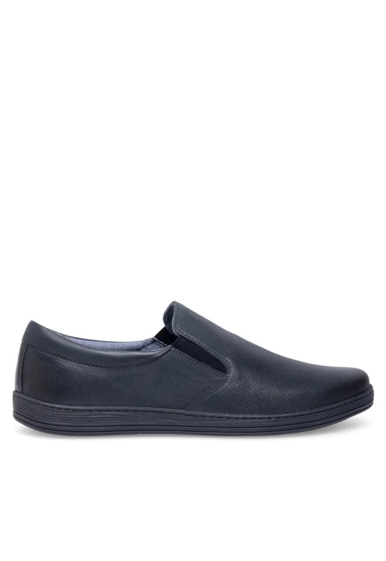 Tenisi barbati  din piele naturala, culoare bleumarin, Bleumarin