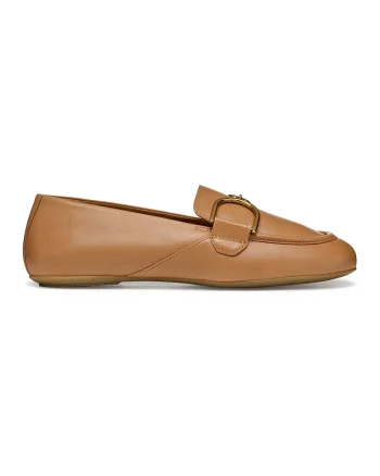 Pantofi loafer de piele, Caramel
