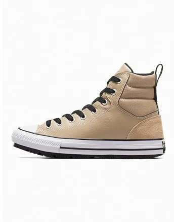 Pantofi sport high-top rezistenti la apa cu insertii de piele intoarsa Chuck Taylor All Star Berkshire, Maro nisip