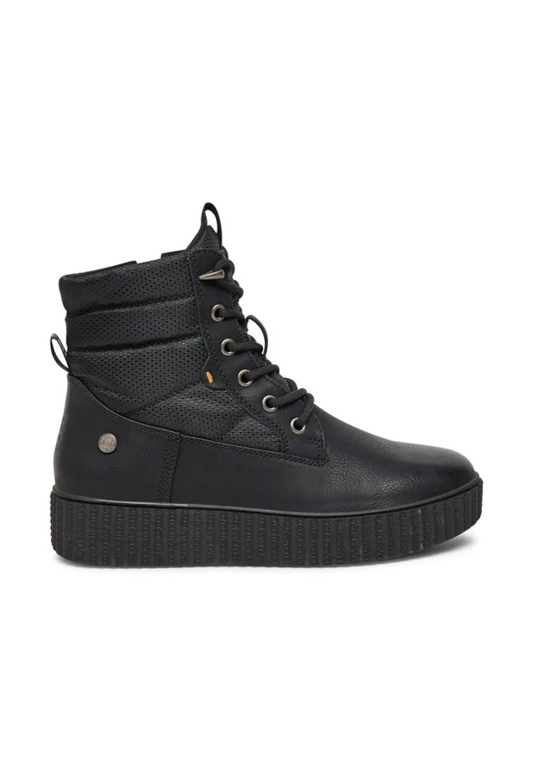 Botine dama,  51433, Piele ecologica, Negru