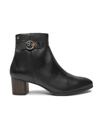 Botine Calafat W1Z-8588 Negru,  Piele lacuita