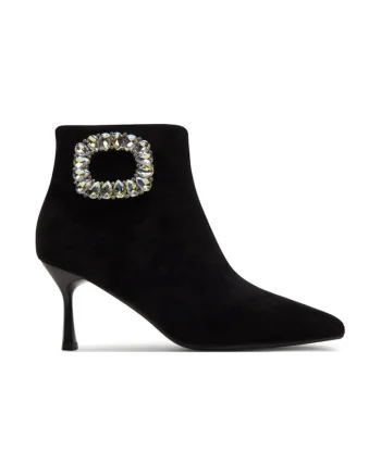Botine OO2N4201 Negru,  Piele naturala