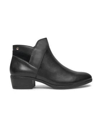 Botine W1U-8732C2 Negru,  Piele lacuita
