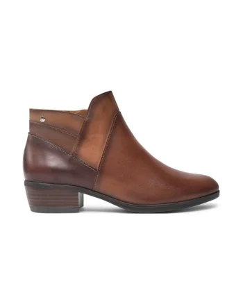 Botine W1U-8732C1 Maro,  Piele lacuita, Maro