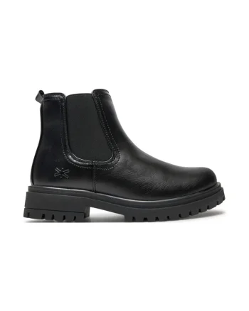 Botine dama,  15025, Sintetic, Negru