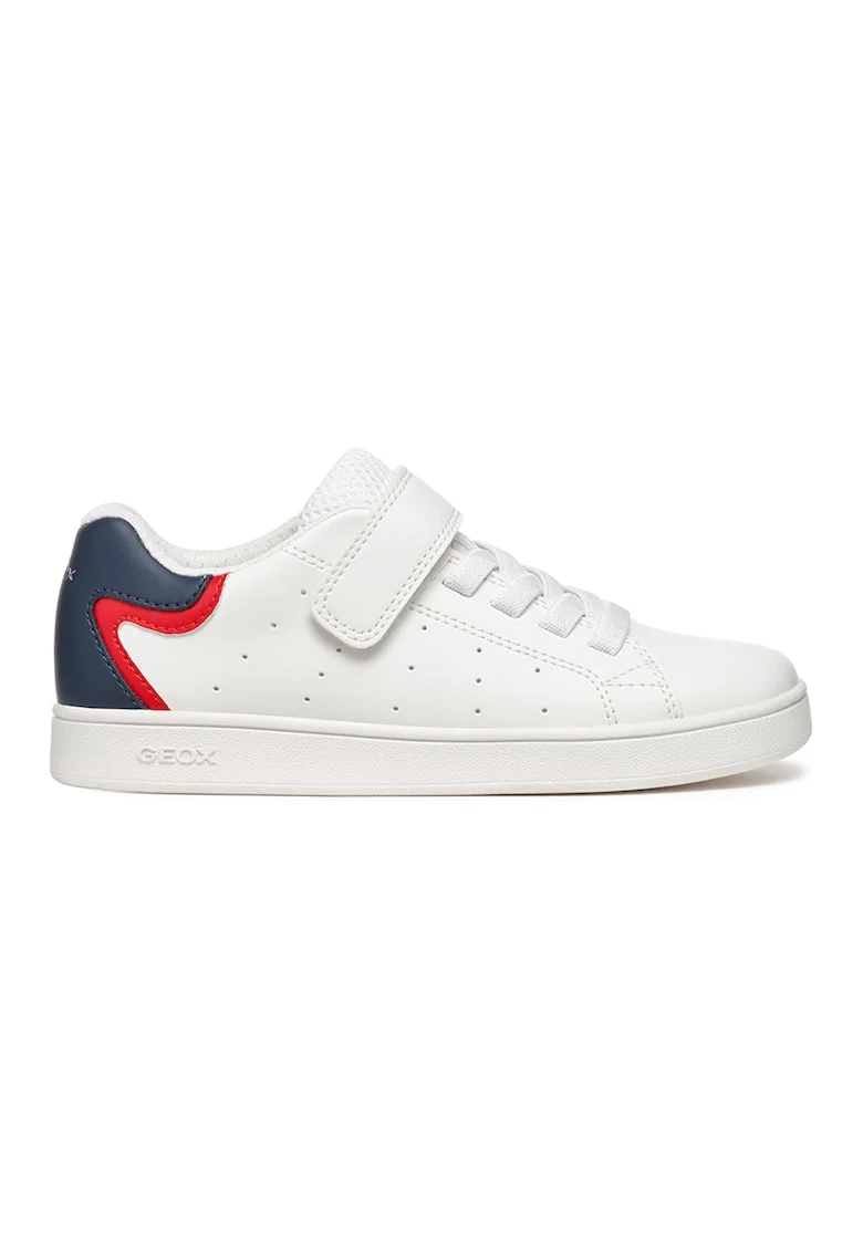 Pantofi sport cu bareta cu velcro, Albastru inchis/Coral/Alb murdar