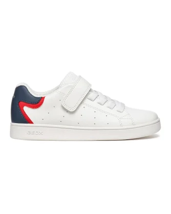 Pantofi sport cu bareta cu velcro, Albastru inchis/Coral/Alb murdar