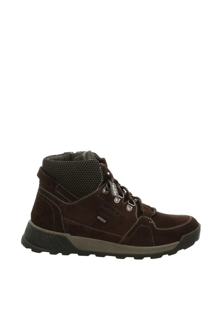 Cizme Raymond,  Barbati, Piele Naturala/Velur, Maro