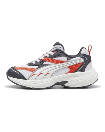 Pantofi sport din piele ecologica cu garnituri din plasa Morphic Techie, Rosu/Alb/Gri inchis