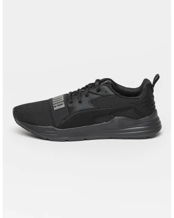 Pantofi sport din material textil cu logo Wired Run Pure, Negru