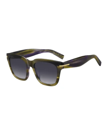 Ochelari de soare patrati cu lentile in degrade, Violet/Verde inchis