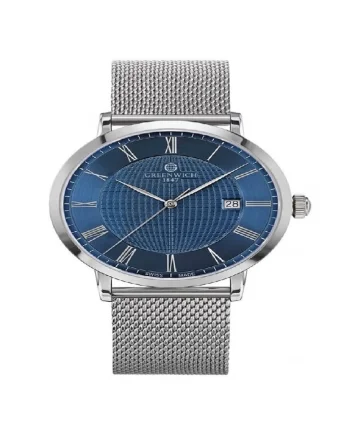 Ceas Barbati,  Ravenna GWQS011236 argintiu, Albastru