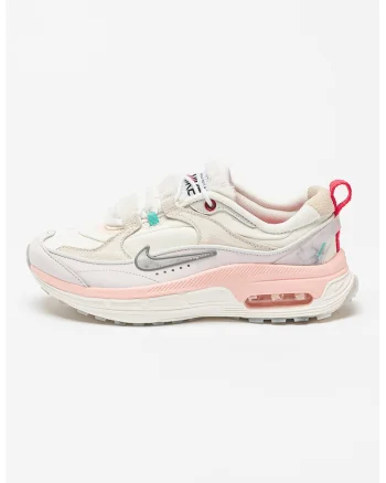 Pantofi sport cu insertii din piele intoarsa Air Max Bliss, Alb/Lila/Roz