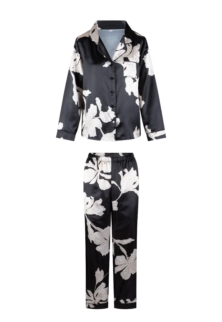 Pijama cu model floral, Multicolor