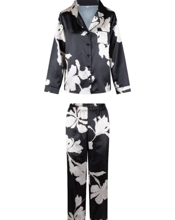 Pijama cu model floral, Multicolor