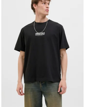 Tricou din amestec de bumbac organic cu imprimeu grafic pe partea din spate, Verde/Negru/Albastru