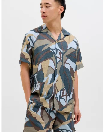 Camasa cu maneci scurte si model, Multicolor