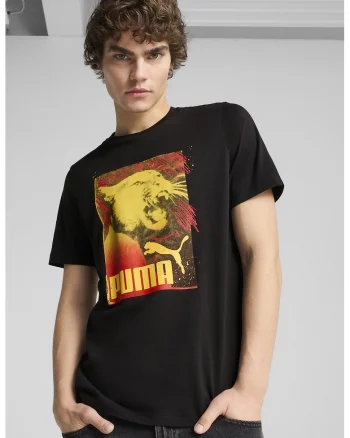 Tricou cu imprimeu logo, Rosu/Negru/Galben sofran